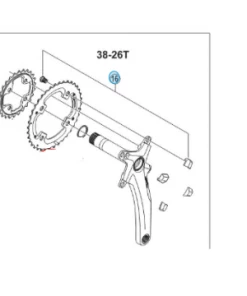 SHIMANO Kit Vis + Caches XTR M980 Pour Plateau 38 Dents
