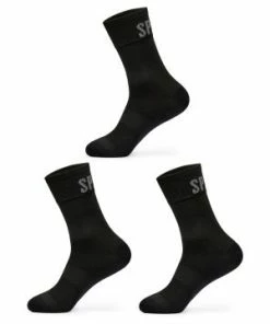 SPIUK Pack De 3 Paires De Chaussettes Anatomic Summer Noir